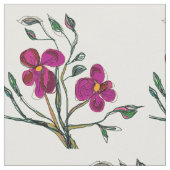 Cerealien Rosa Blume Aquarell > Blumenstoffe Stoff (Nahaufnahme)