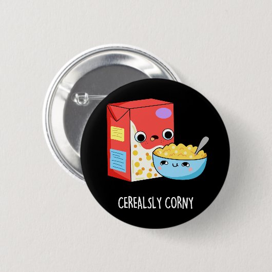 Cerealsly Corny Funny Milch Cereal Pub Dark BG Button (Vorne & Hinten)
