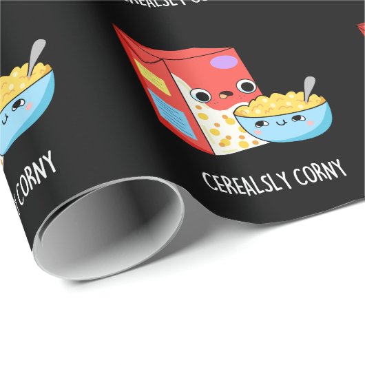 Cerealsly Corny Funny Milch Cereal Pub Dark BG Geschenkpapier (Rolleneckpunkt)