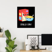 Cerealsly Corny Funny Milch Cereal Pub Dark BG Poster (Heimbüro)