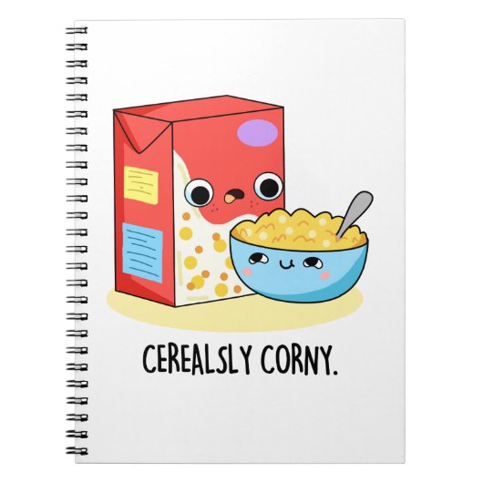 Cerealsly Corny Funny Milk Cereal Puff Notizblock (Vorderseite)