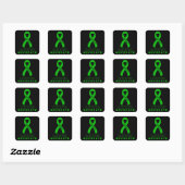 Cerebral Palsy Advocate Black Square Sticker (Blatt)