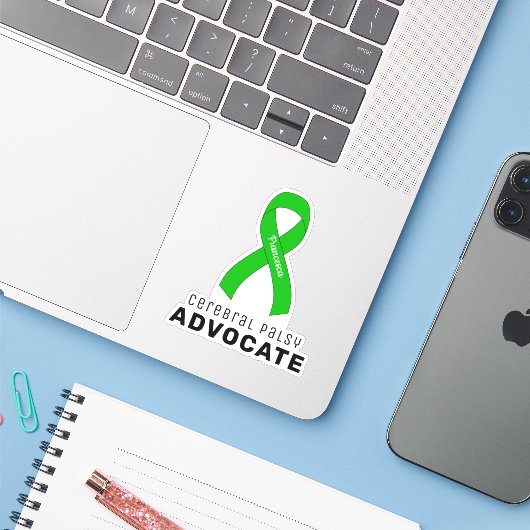 Cerebral Palsy Advocate Vinyl Sticker (Laptop mit iPhone)