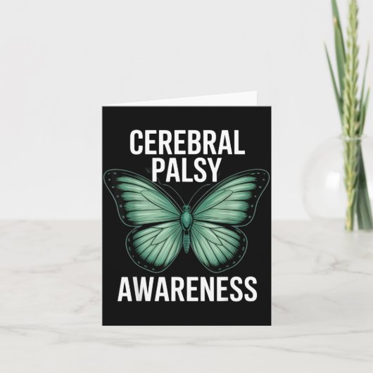 Cerebral Palsy Awareness Butterfly Suprters And Ad Karte (Vorderseite)