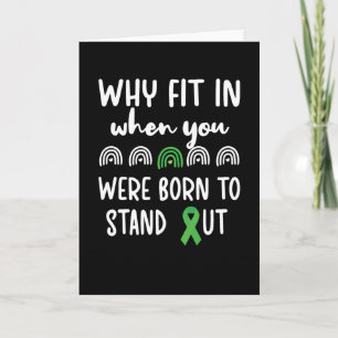 Cerebral Palsy Awareness CP Warrior Green Ribbon Karte