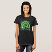 Cerebral Palsy Awareness Green Ribbon Rainbow Leop T-Shirt (Vorne ganz)