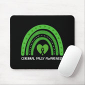 Cerebral Palsy Awareness Month Retro Rainbow Brain Mousepad (Mit Mouse)