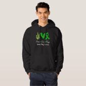 Cerebral Palsy Awareness Peace Liebe Hope Green Ri Hoodie (Vorne ganz)