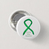 Cerebral Palsy Awareness Ribbon Custom Art Button (Vorne & Hinten)