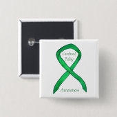 Cerebral Palsy Awareness Ribbon Custom Art Button (Vorne & Hinten)