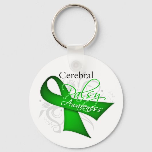 Cerebral Palsy Awareness Ribbon Schlüsselanhänger (Vorderseite)