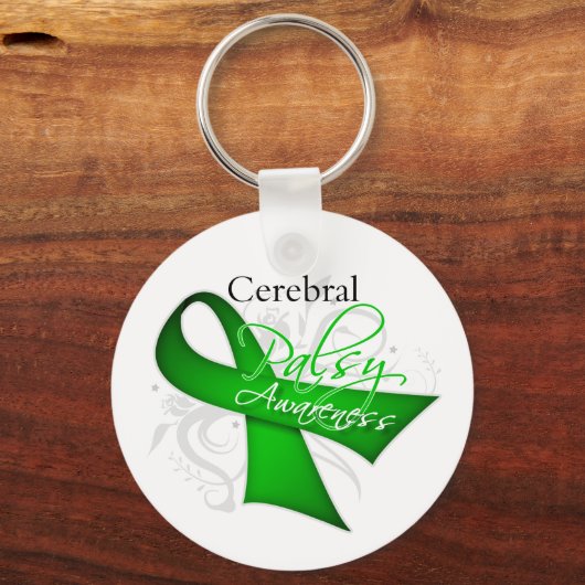 Cerebral Palsy Awareness Ribbon Schlüsselanhänger (Vorderseite)