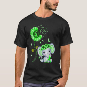 Cerebral Palsy Bewusstsein Grüne Hippie Sonnenblum T-Shirt