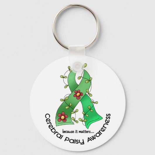 Cerebral Palsy BLUME RIBBON 1 Schlüsselanhänger (Vorderseite)