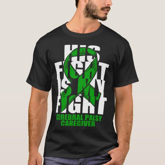 Cerebral Palsy Caregiver Awareness Month Green Rib T-Shirt (Vorderseite)