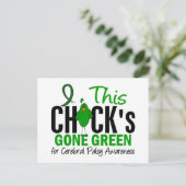 CEREBRAL PALSY Chick Gone Green Postkarte (Stehend Vorderseite)