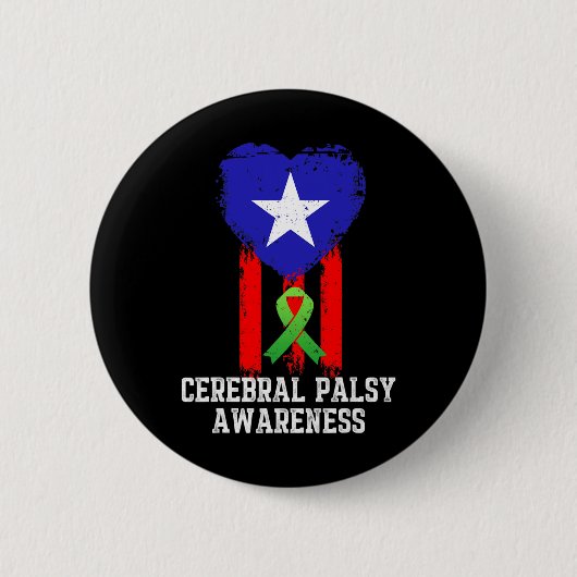 Cerebral Palsy Cp Awareness Hardwork Us Warrior Su Button (Vorderseite)