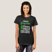 Cerebral Palsy CP Awareness Proud Warrior Survivor T-Shirt (Vorne ganz)