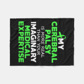 Cerebral Palsy Cp Bewusstsein für den wahren Krieg Fleecedecke (Vorderseite (Horizontal))