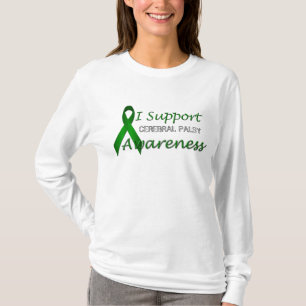 Cerebral Palsy Green Awarbon Ladys LS T T-Shirt