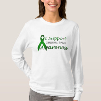 Cerebral Palsy Green Awarbon Ladys LS T T-Shirt