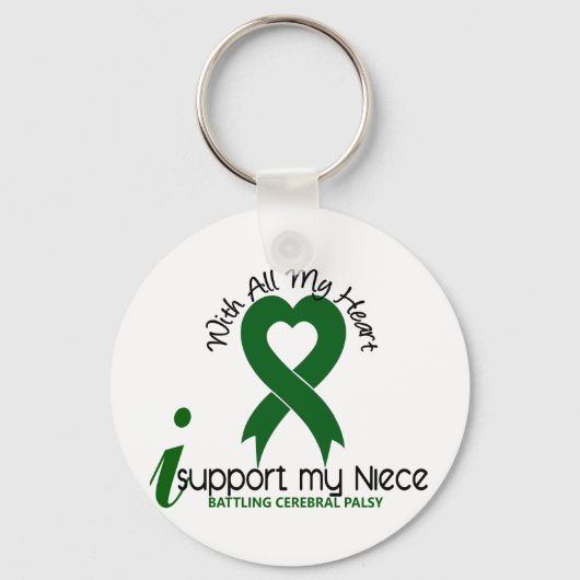 Cerebral Palsy I support My Niece Schlüsselanhänger (Vorderseite)