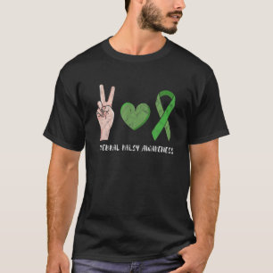 Cerebral Palsy Sensibilisierungsmonat Liebe Friede T-Shirt