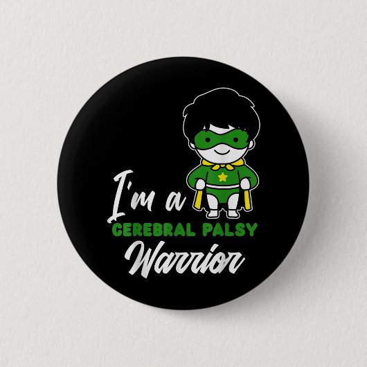 Cerebral Palsy Warrior Cp Hero Cerebral Palsy Awar Button (Vorderseite)