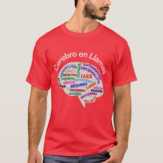 Cerebro en llamas con krankño de síntomas T-Shirt (Vorderseite)