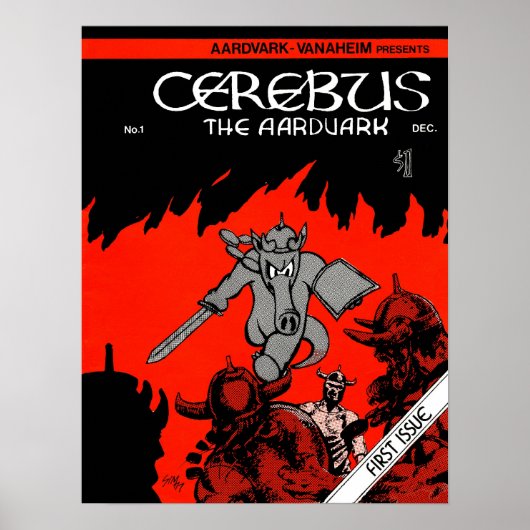 Cerebus-Ausgabe #1 Poster (Vorne)