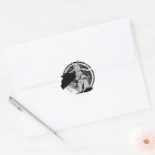 Cerebus mit Kap-Aufkleber Runder Aufkleber (Umschlag)