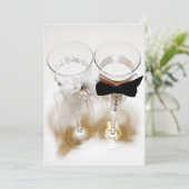 Ceremonial Wedding Champagne Brillen (Stehend Vorderseite)