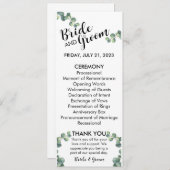 Ceremony Programm (Vorne/Hinten)