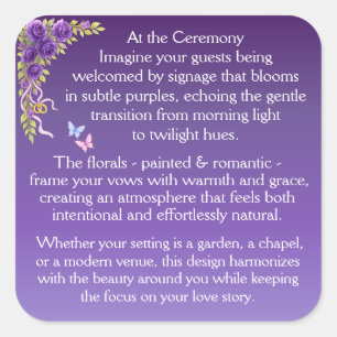 Ceremony Quadratischer Aufkleber