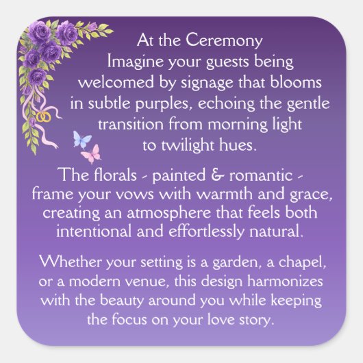 Ceremony Quadratischer Aufkleber (Vorderseite)