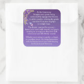 Ceremony Quadratischer Aufkleber (Tasche)