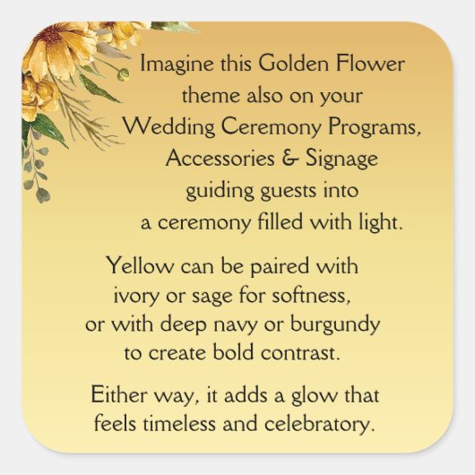 Ceremony Quadratischer Aufkleber (Vorderseite)