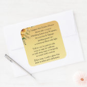 Ceremony Quadratischer Aufkleber (Umschlag)