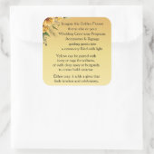 Ceremony Quadratischer Aufkleber (Tasche)