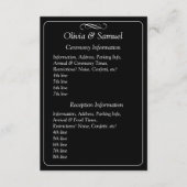 Ceremony & Reception Venues info - Black White Begleitkarte (Vorderseite)