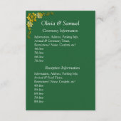 Ceremony & Reception Venues info - Emerald Green Begleitkarte (Vorderseite)