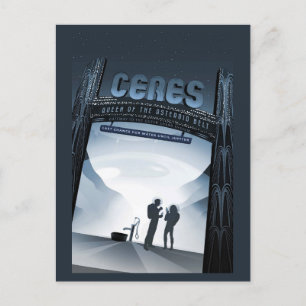 Ceres Dwarf Planet Space Sci Fi Postkarte