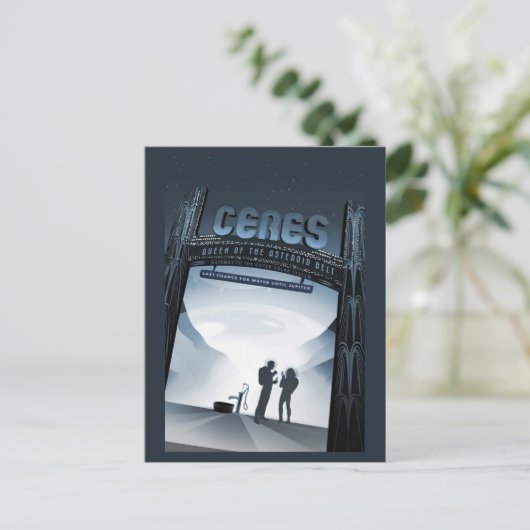 Ceres Dwarf Planet Space Sci Fi Postkarte (Stehend Vorderseite)