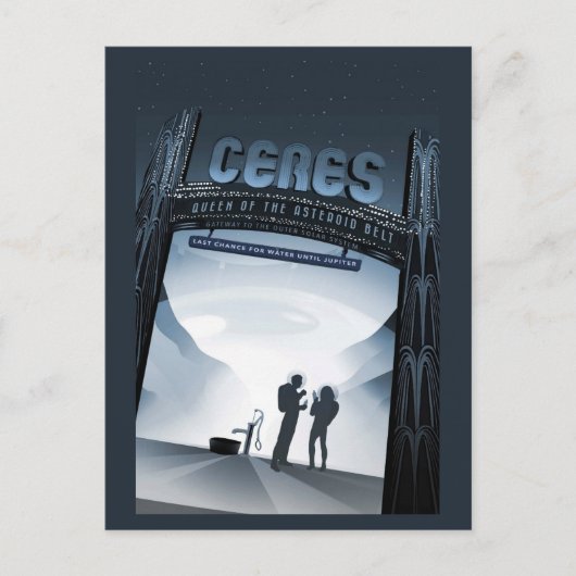 Ceres Dwarf Planet Space Sci Fi Postkarte (Vorderseite)