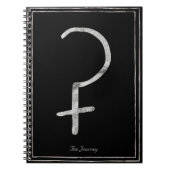 Ceres hammered silber stilisierte Sonnensystem Notizblock (Vorderseite)