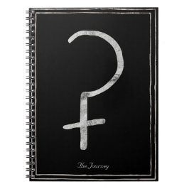 Ceres hammered silber stilisierte Sonnensystem Notizblock