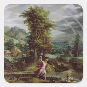 Ceres und Cyane Quadratischer Aufkleber