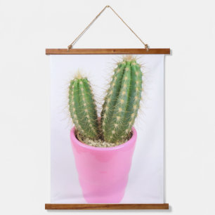 Cereus cactus wandteppich mit holzrahmen