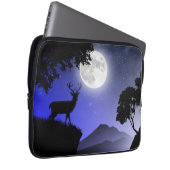 Cerf sous la lune bleu laptopschutzhülle (Vorne Rechts)