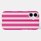 Cerise and white candy stripes Case-Mate iPhone hülle (Rückseite (Horizontal))